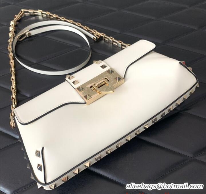 Top Quality VALENTINO Rockstud 23 smooth calfskin bag 0M77Q White