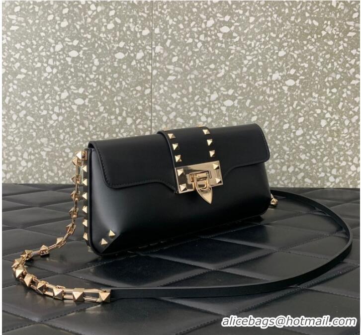 Cheap Price VALENTINO Rockstud 23 smooth calfskin bag 0M77Q Black