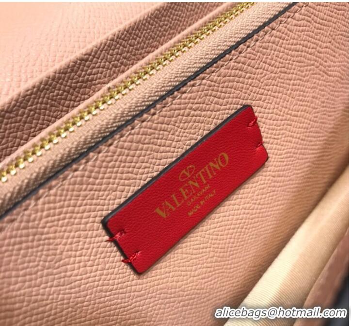 Low Cost VALENTINO grain calfskin leather bag 0681 pink