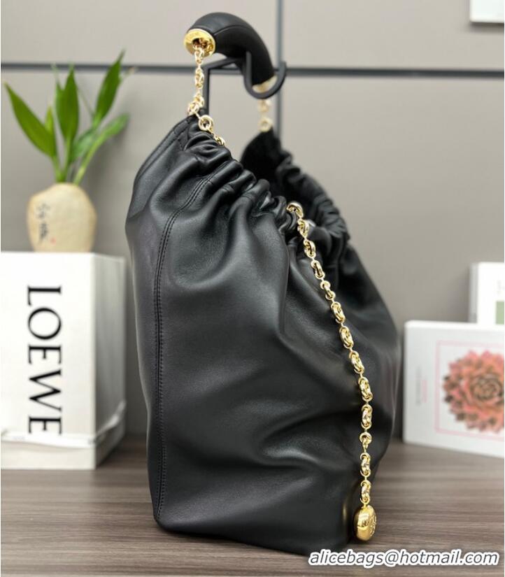 Promotional Loewe Squeeze Medium Napa sheepskin leather bag 652328 Black