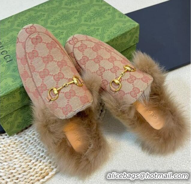 Purchase Gucci GG Canvas and Wool Slippers Beige/Brown 024024