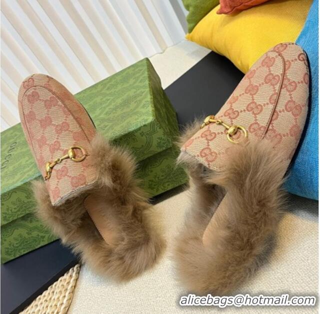 Purchase Gucci GG Canvas and Wool Slippers Beige/Brown 024024