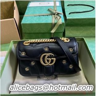 Best Price GUCCI GG MARMONT MINI SHOULDER BAG 446744 Black