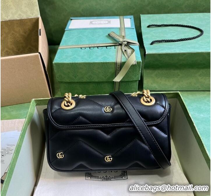 Best Price GUCCI GG MARMONT MINI SHOULDER BAG 446744 Black