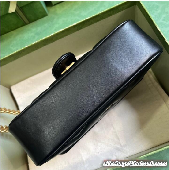 Best Price GUCCI GG MARMONT MINI SHOULDER BAG 446744 Black