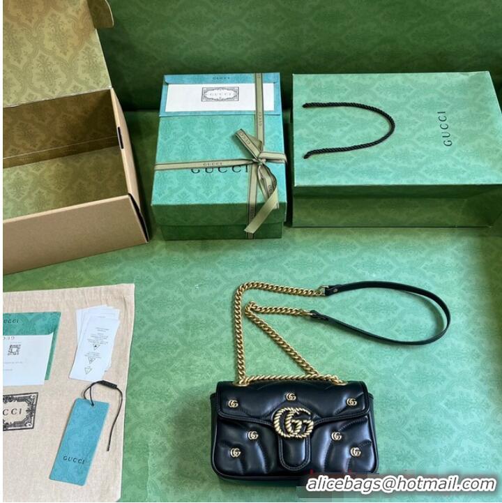 Best Price GUCCI GG MARMONT MINI SHOULDER BAG 446744 Black