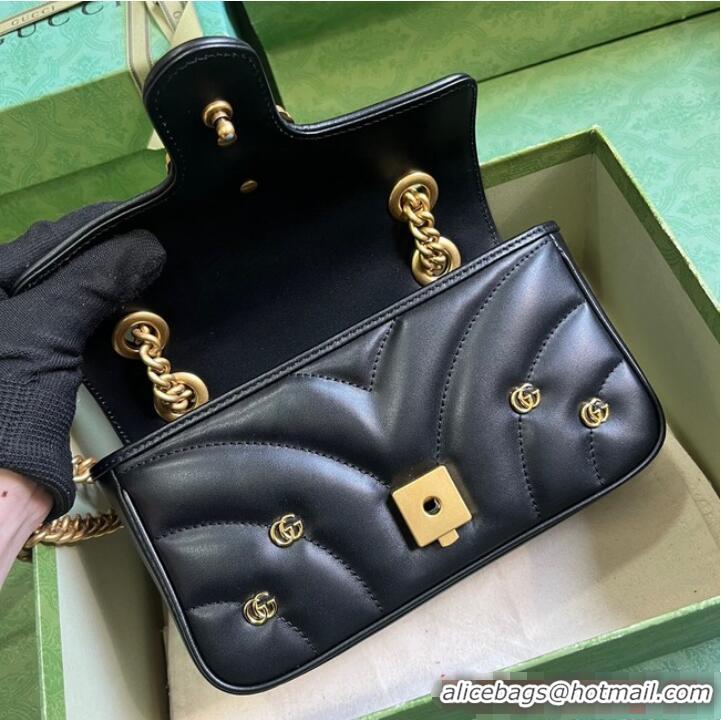 Best Price GUCCI GG MARMONT MINI SHOULDER BAG 446744 Black