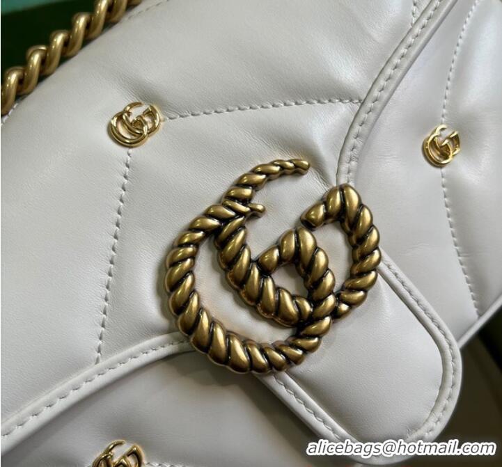 Famous Brand GUCCI GG MARMONT SMALL SHOULDER BAG 443497 White