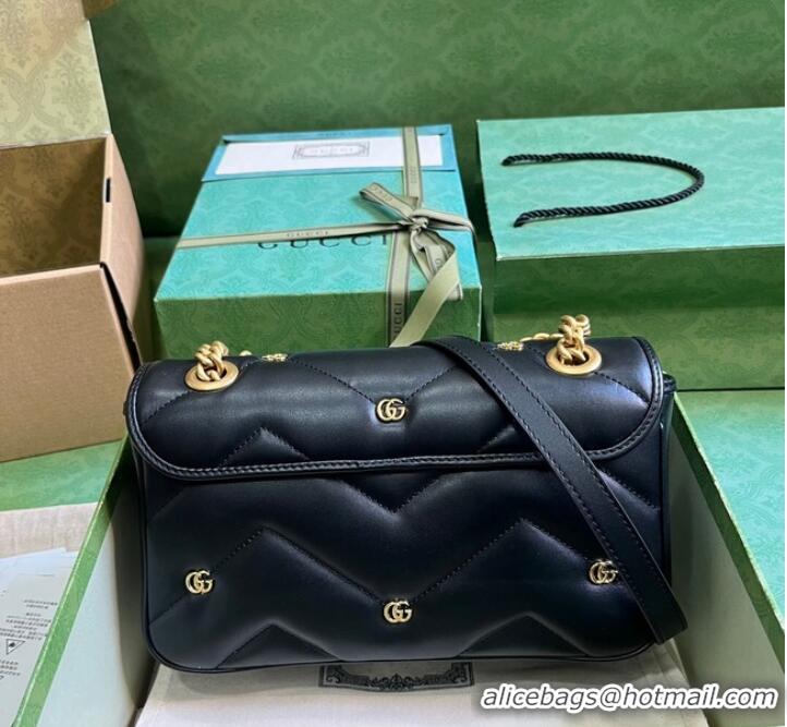 Top Quality GUCCI GG MARMONT SMALL SHOULDER BAG 443497 Black