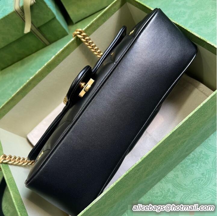 Top Quality GUCCI GG MARMONT SMALL SHOULDER BAG 443497 Black