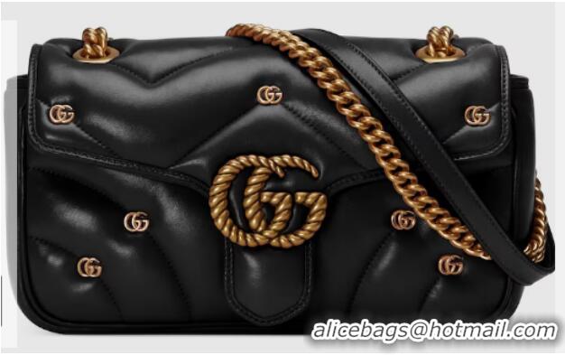 Top Quality GUCCI GG MARMONT SMALL SHOULDER BAG 443497 Black