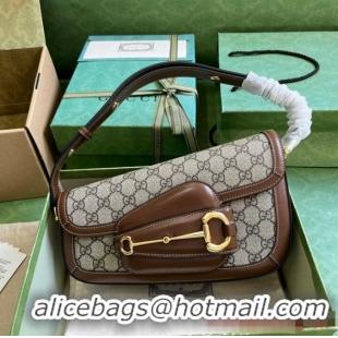 Top Quality GUCCI HORSEBIT 1955 SMALL SHOULDER BAG 764155 Brown Demetra trim