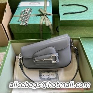 GUCCI HORSEBIT 1955 MINI SHOULDER BAG 774209 Gray