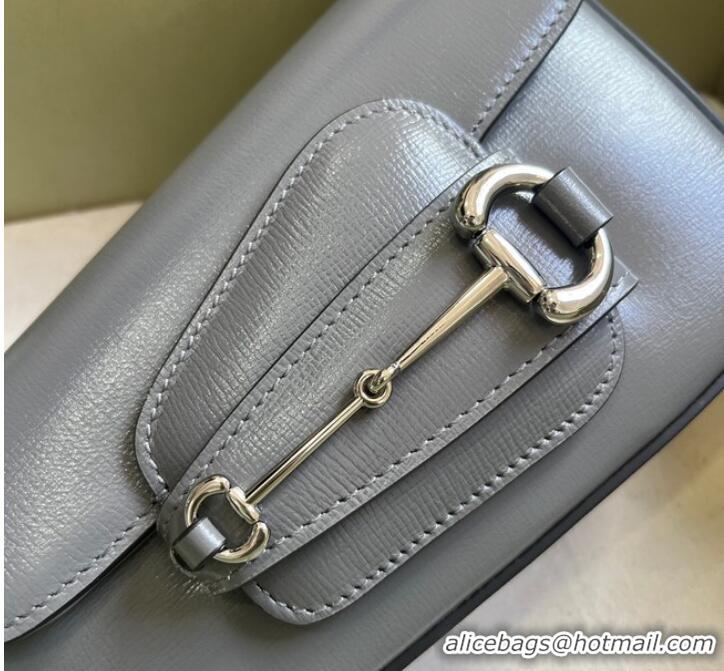 GUCCI HORSEBIT 1955 MINI SHOULDER BAG 774209 Gray