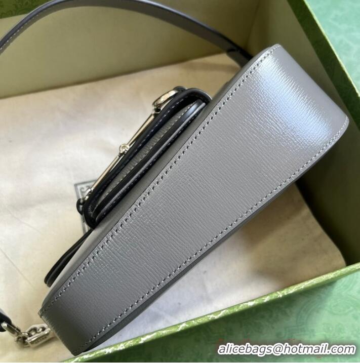 GUCCI HORSEBIT 1955 MINI SHOULDER BAG 774209 Gray