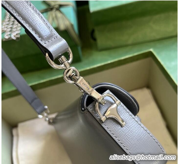 GUCCI HORSEBIT 1955 MINI SHOULDER BAG 774209 Gray