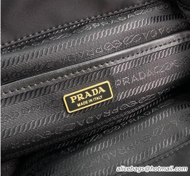 Top Quality Prada Re-Nylon and shearling backpack 1BZ074 black