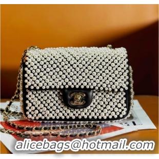 Unique Discount Chanel SMALL FLAP BAG AS3965 Pearls