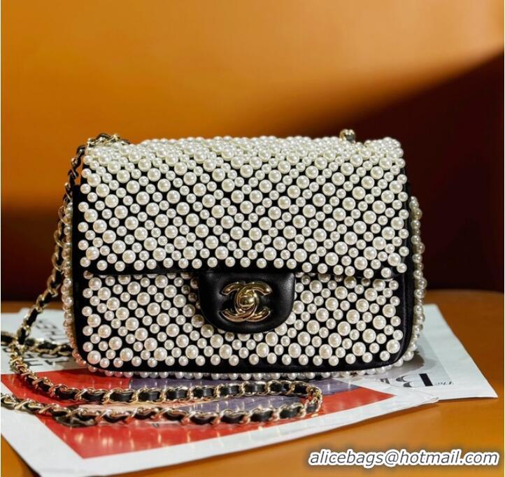 Unique Discount Chanel SMALL FLAP BAG AS3965 Pearls