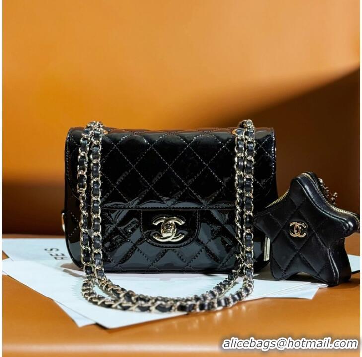 Promotional Chanel Mini Flap Bag & Star Coin Bag AS4646 Black