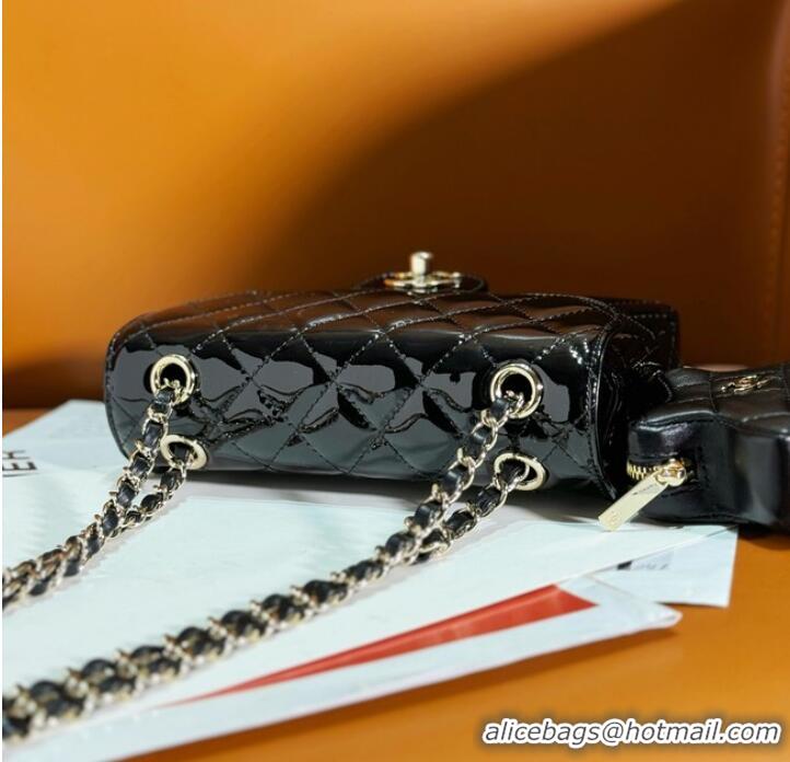 Promotional Chanel Mini Flap Bag & Star Coin Bag AS4646 Black