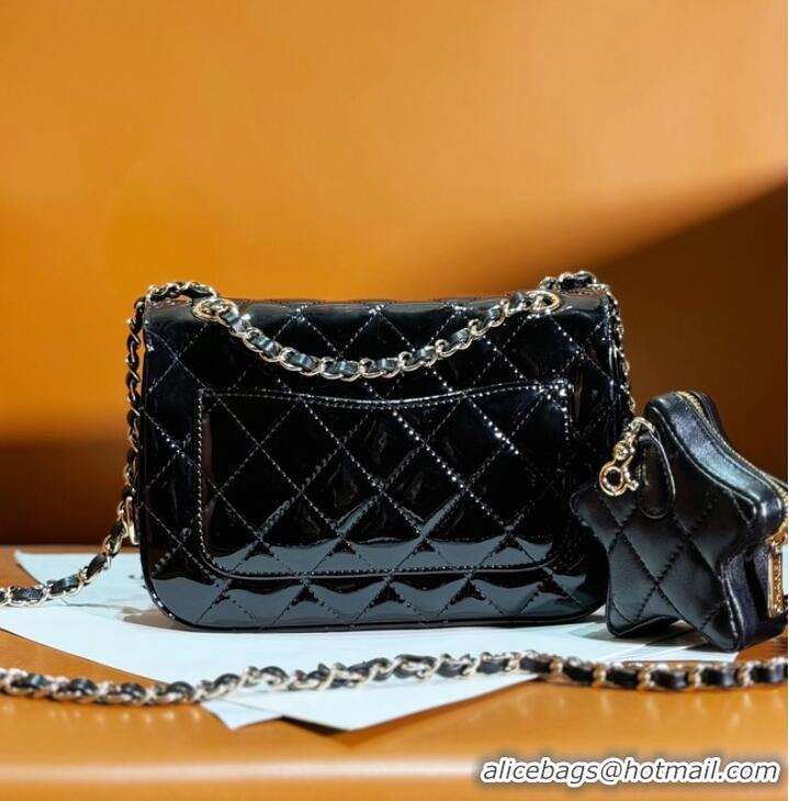 Promotional Chanel Mini Flap Bag & Star Coin Bag AS4646 Black