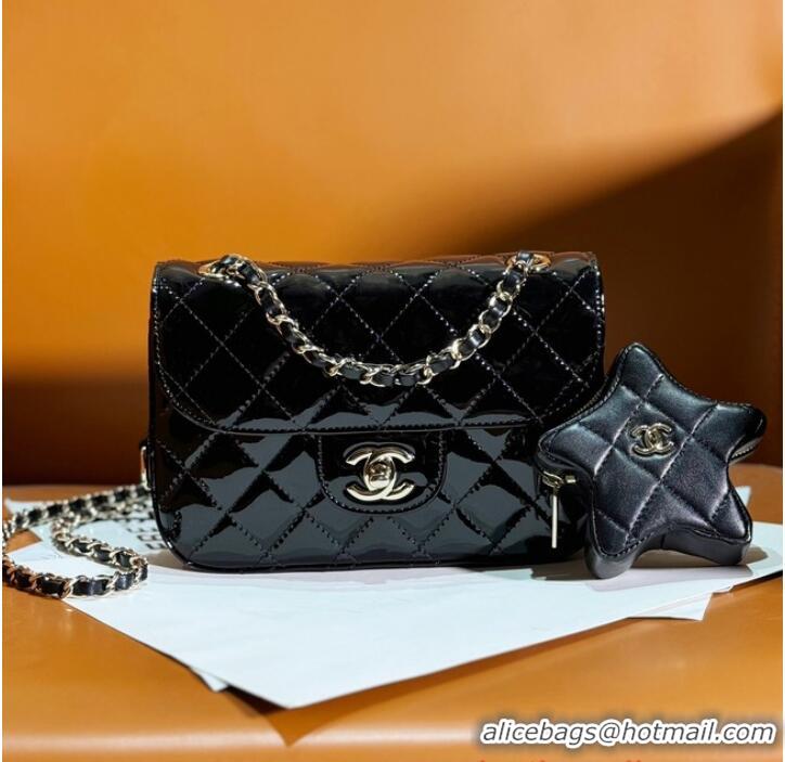 Promotional Chanel Mini Flap Bag & Star Coin Bag AS4646 Black