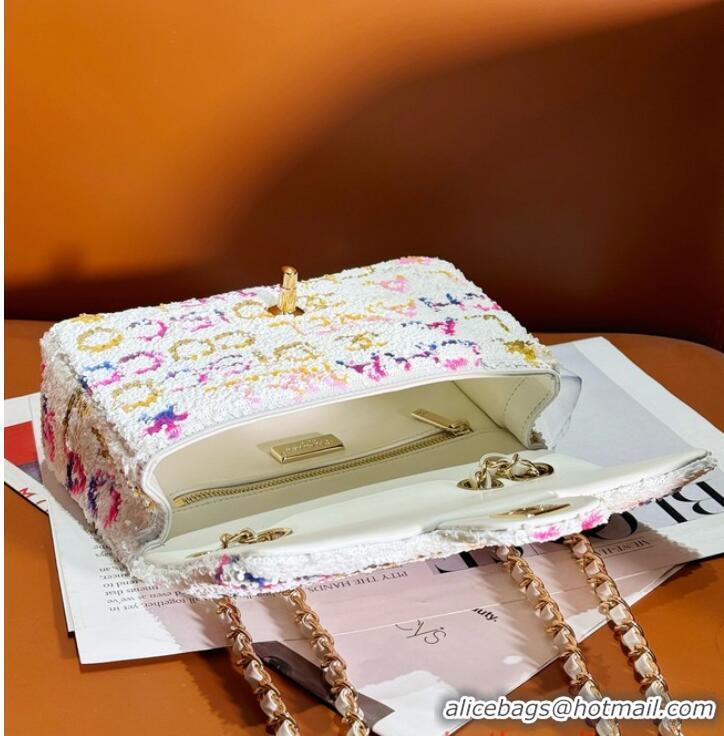 Top Quality Chanel SMALL FLAP BAG AS4561 White& Yellow& Pink & Blue