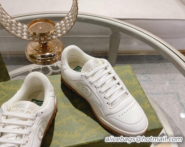 Good Quality Gucci MAC80 Sneakers in Leather and Fabric White 025041