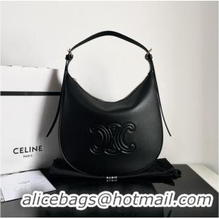 Low Cost Celine HELOISE BAG IN SUPPLE CALFSKIN 114713 Black