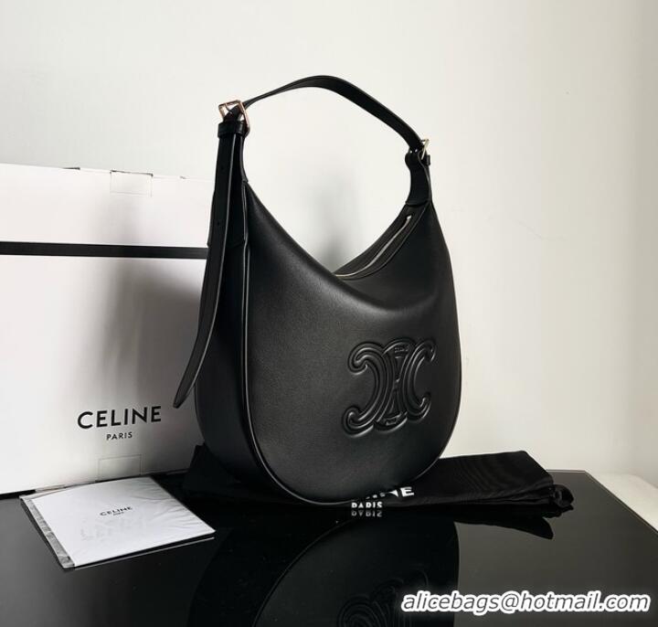 Low Cost Celine HELOISE BAG IN SUPPLE CALFSKIN 114713 Black