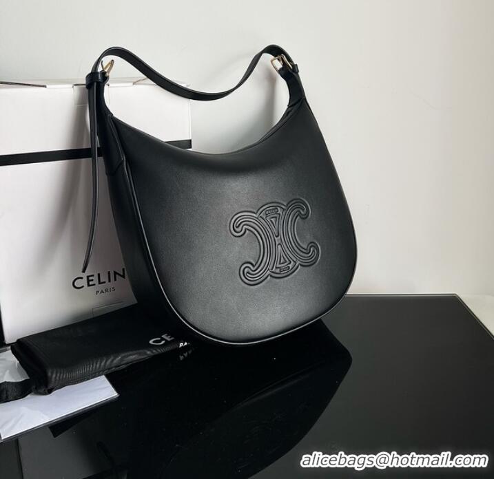 Low Cost Celine HELOISE BAG IN SUPPLE CALFSKIN 114713 Black