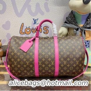 Top Grade Louis Vuitton Keepall Bandouliere 50 M46769 Pink