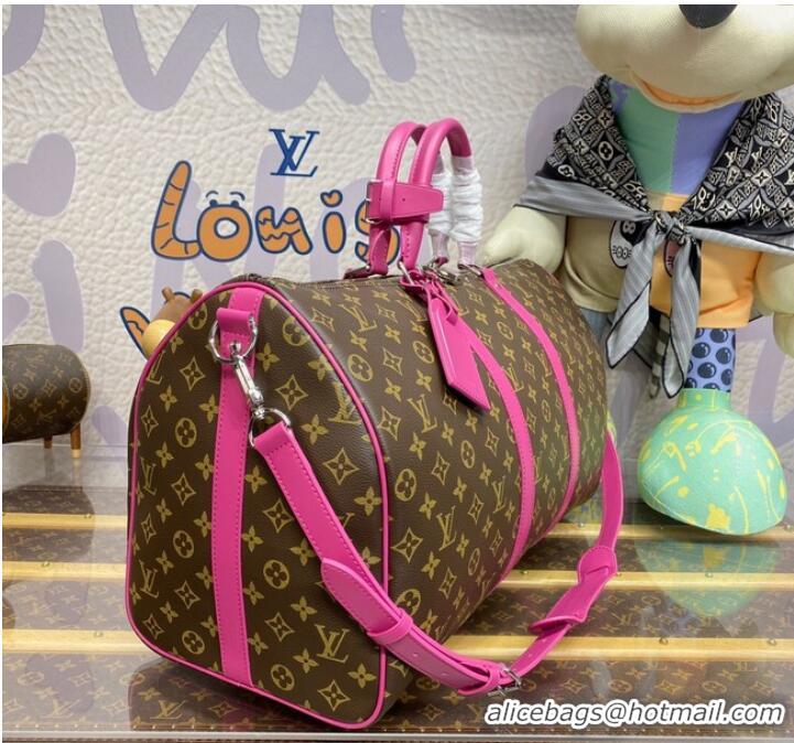 Top Grade Louis Vuitton Keepall Bandouliere 50 M46769 Pink