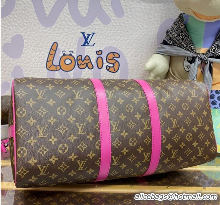 Top Grade Louis Vuitton Keepall Bandouliere 50 M46769 Pink