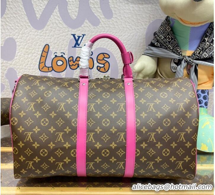 Top Grade Louis Vuitton Keepall Bandouliere 50 M46769 Pink