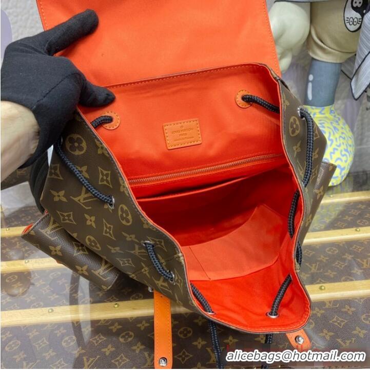 Promotional Grade Louis Vuitton Monogram Canvas Christopher MM M46813 Orange