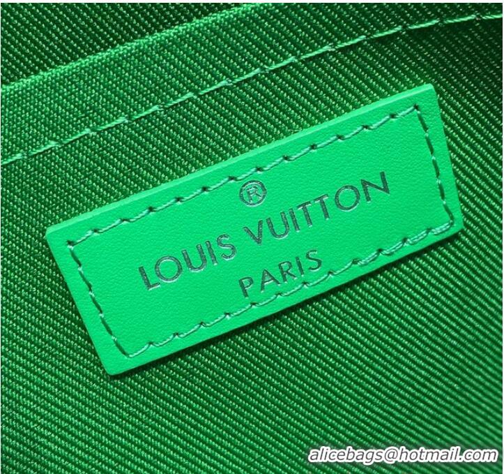 Famous Brand Louis Vuitton Monogram Macassar Canvas Pochette Voyage MM M82857 Green