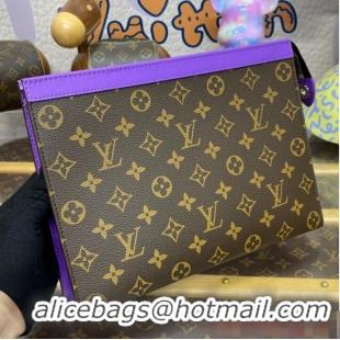 Shop Grade Louis Vuitton Monogram Macassar Canvas Pochette Voyage MM M82857 Purple