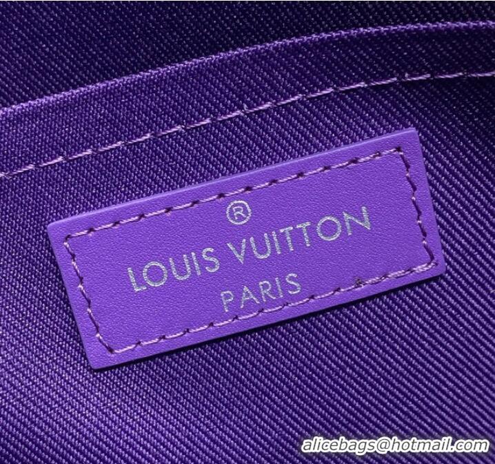 Shop Grade Louis Vuitton Monogram Macassar Canvas Pochette Voyage MM M82857 Purple