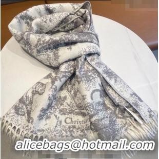 Buy Inexpensive Dior Toile de Jouy Long Scarf 45x190cm 1123 Grey 2023