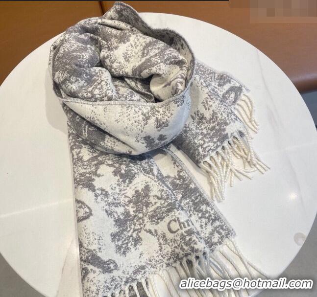 Buy Inexpensive Dior Toile de Jouy Long Scarf 45x190cm 1123 Grey 2023