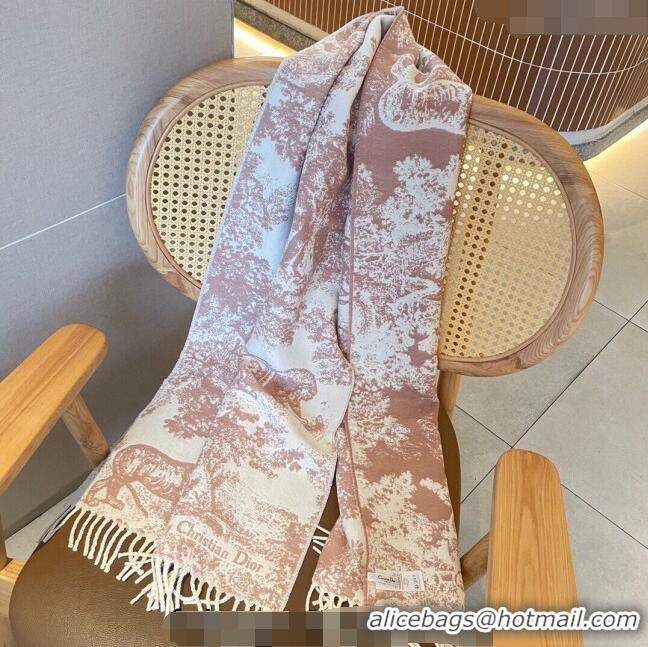 Grade Design Dior Toile de Jouy Long Scarf 45x190cm 1123 Light Pink 2023