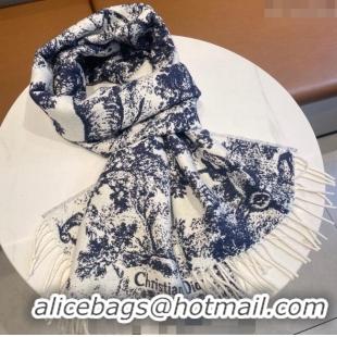 Promotional Dior Toile de Jouy Long Scarf 45x190cm 1123 Blue 2023