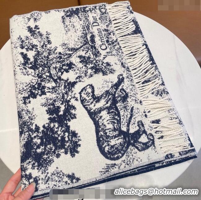 Promotional Dior Toile de Jouy Long Scarf 45x190cm 1123 Blue 2023