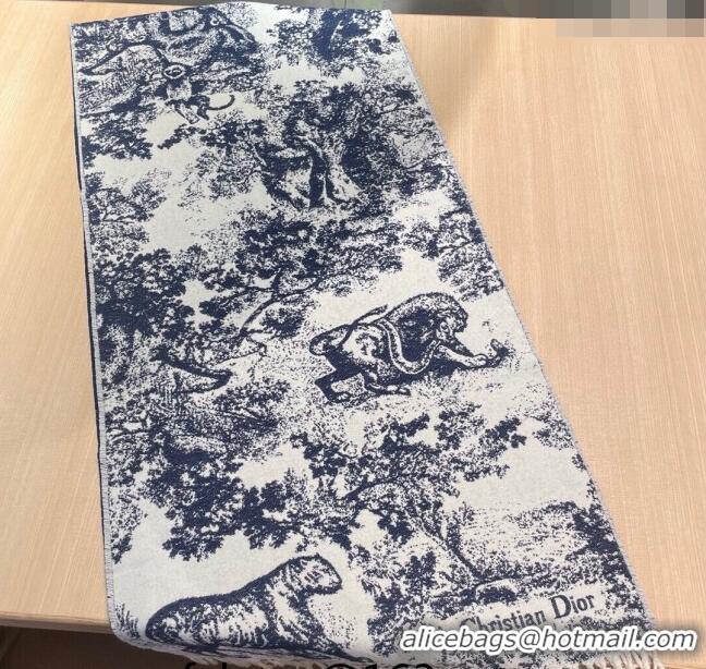 Promotional Dior Toile de Jouy Long Scarf 45x190cm 1123 Blue 2023