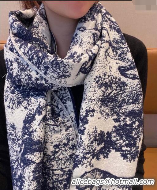 Promotional Dior Toile de Jouy Long Scarf 45x190cm 1123 Blue 2023