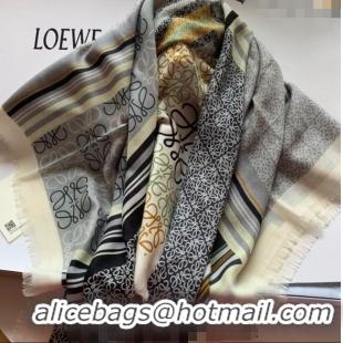 Reasonable Price Loewe Square Cashmere Scarf 140cm L1123 Grey 2023