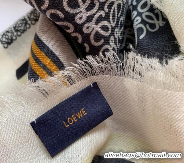 Reasonable Price Loewe Square Cashmere Scarf 140cm L1123 Grey 2023