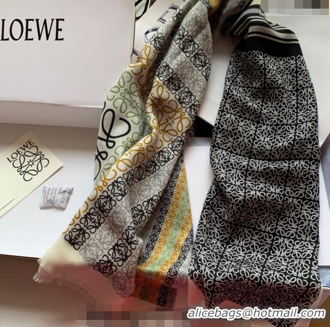 Reasonable Price Loewe Square Cashmere Scarf 140cm L1123 Grey 2023